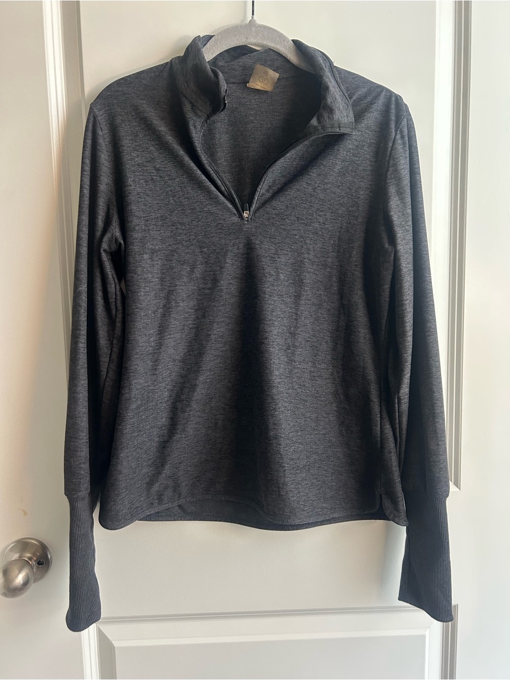 CALIA by Carrie Underwood Heathered Charcoal Quarter-Zip Pullover